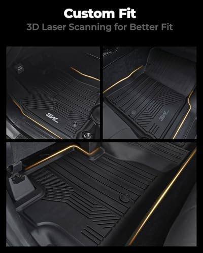 3W Floor Mats for Toyota Tundra 2014-2021 CrewMax Cab, TPE All Weather - Image 2