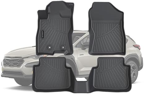 TPE Floor Mats for 2024 2025 2026 Subaru Crosstrek All Weather Car Floor Liners Fit Toyota Corolla Accessories Black by SANBAN-AXE