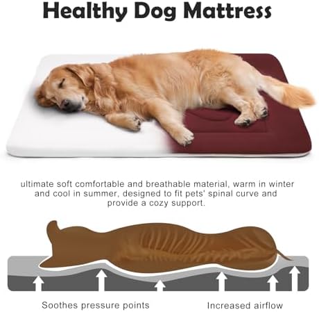 Medium Dog Bed Crate Mat 36 in Non-Slip Washable Soft Mattress Kennel Pads - Image 3