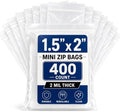 Small Plastic Bags 400 Pack, 1.5 x 2 Inch 2 Mil Thick Clear Small Baggies by Bonison