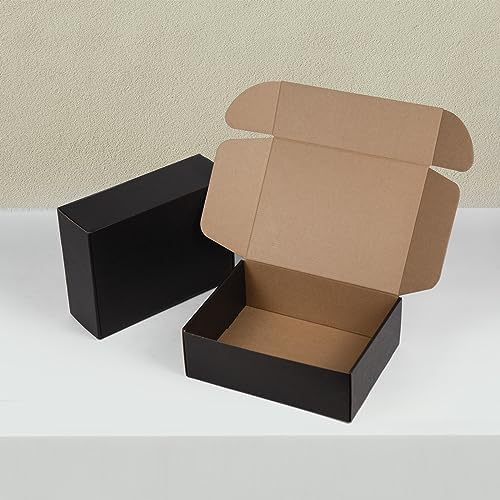 12x9x4 Inches Shipping Boxes Pack of 20, Packaging Corrugated Cardboard Mailer Boxes for Small Bussiness, Black - Image 4