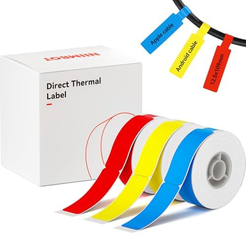 NIIMBOT Cable Label Tape for D110/D11/D101 Label Maker, 3 Colors by NIIMBOT%C2%AE
