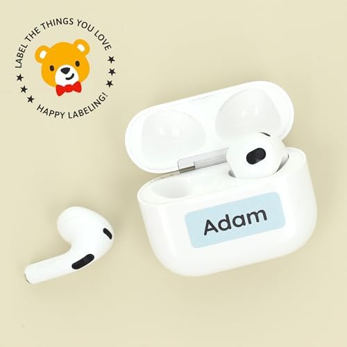 TeddyLabels - Clothing Labels for Nursing Home (180) – Self-Adhesive Name Tags for Clothes and Personal Items. Personalized Labels for Daycare, Nursing Homes, and Laundry Use - Light Blue - Image 7