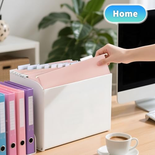 25-Pack Pink Hanging File Folders, Letter Size with 1/5-Cut Tabs, 35 Transparent Label Cards & 50 Sticker Labelsfor Home & Office Organization - Image 6