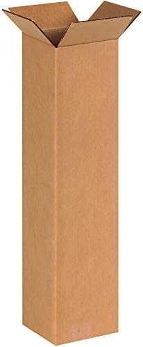 BOX USA 6x6x24 Tall Corrugated Boxes, Tall, 6L x 6W x 24H, Pack of 25 | Shipping, Packaging, Moving, Storage Box for Home or Business, Strong Wholesale Bulk Boxes by BOXUSA