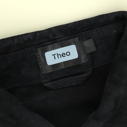 TeddyLabels - Clothing Labels for Nursing Home (60) – Self-Adhesive Name Tags for Clothes and Personal Items. Personalized Labels for Daycare, Nursing Homes, and Laundry Use - Light Blue - Image 3