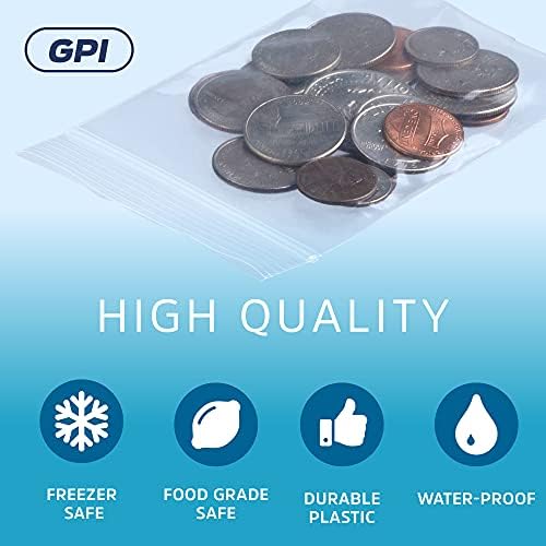 GPI 3" x 4" Zip Bags, 1000 Pack, 2 Mil, Reclosable Jewelry Bags, for Travel - Image 4