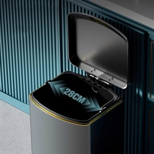 Modern 9L Stainless Steel Garbage Can with Soft Close Lid and Step Pedal Elegant Matt White Finish for Kitchen Bathroom Living Room and Office - Image 4