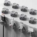 12Pack Cable Clips - Chfeila Latest Dual Spring Cord Organizer with Clasp Lock, [Max Stability] Desk Cable Management, Adhesive Phone Charging Wire Holder for Nightstand/Car/Wall, Office Accessory by Chfeila