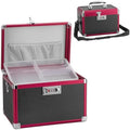 Medicine Lock Box with Combination Lock - 15 x 8.7 x 9.4 Inches - First Aid Safe Medication Storage Box, Medications and Personal Items, Safe Boxes for Home and Outdoor - Black Red Black by GODLONSEN