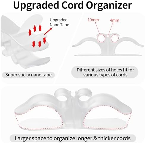 6PCS Clear Cord Organizer for Appliances, Kitchen Appliance Cord Organizer Stick On, Appliance Cord Holder, Cord Wrappers, Cord Winder for Pressure Cooker, Air Fryer, Blender, Coffee Maker, Toaster - Image 2
