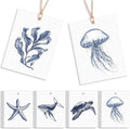 Tenceur 50 Set Watercolor Beach Gift Tags with String, Ocean Animal by Tenceur