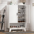 HUANLEGO Shoe Cabinet Storage for Entryway with Doors, White by HUANLEGO