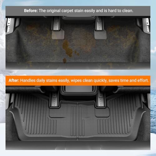 powoq 7 Seats Floor Mats Cargo Mat Compatible with 2016-2022 Honda Pilot - Image 3