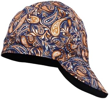 BOCOMAL FR Welding Cap Paisley Printed CAT2 Midweight 6 Pannel Welder Caps by BOCOMALFRWORKWEAR