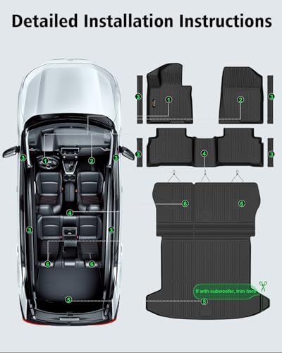 Floor Mats & Cargo Mat with Backrest Mat for Hyundai Tucson 2022-2026 Fuel - Image 7