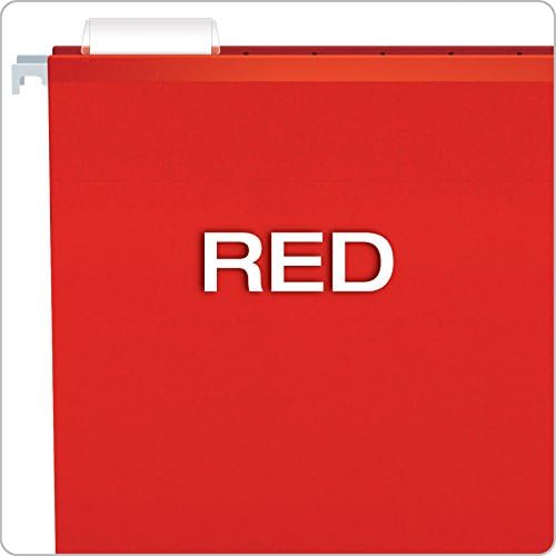 Pendaflex Reinforced Hanging File Folders, Letter Size, Red, 1/5 Cut, 25/BX (4152 1/5 RED) (Pack of 10) - Image 3