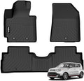 Floor Mats Custom for Kia Soul 2014-2019 All Weather Protection TPE Rubber Waterproof Floor Liners Fits Front& 2nd Row Full Set Black Accessories by Wailtnb