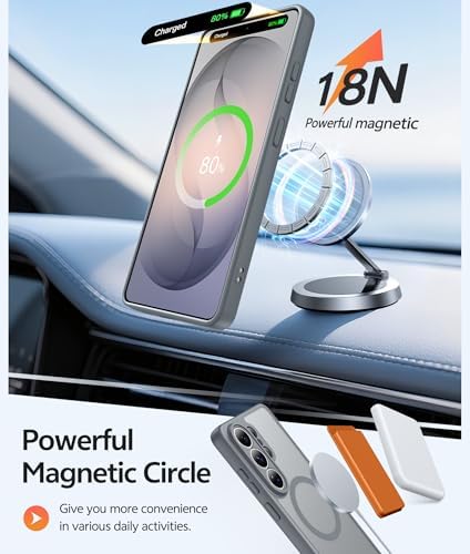 FNTCASE for Samsung Galaxy S26 Ultra Case, Compatible with Magsafe Gray - Image 3