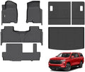 Wailtnb-Floor Mats & Cargo Liner Backrest Mat for 2021-2026 Chevy Suburban & GMC Yukon XL 8 Seats (Bench Seating) Floor Mat All Weather Liner Car Mat for Chevy Suburban 2021-2026 8 Seat Accessories by Wailtnb