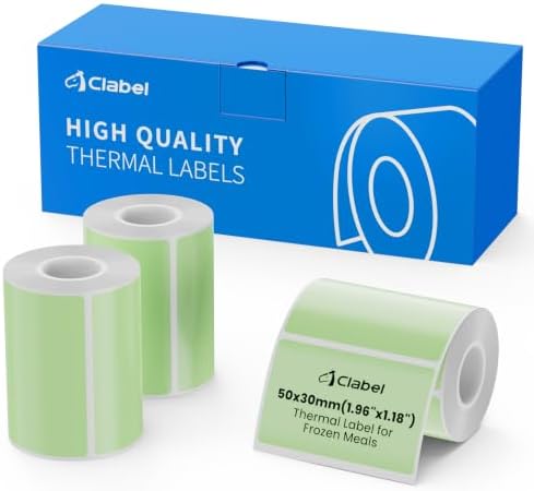 CLABEL 3 Rolls 50x30mm Mint Green Low Temp Labels, 690ct for Small Business by CLABEL