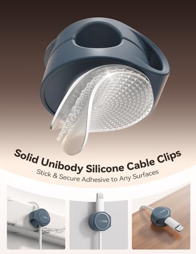 FLYLEAD 8-Pack Silicone Cord Organizer Magnetic Cable Clips, Adhesive - Image 3