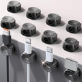 12Pack Cord Organizer [Dual Spring & Clasp, Max Secure] Cable Clips - Chfeila Cord Holder, Desk Cable Management, Adhesive Phone Charging Wire Holder for Nightstand/Car/Wall, Office Accessory - Black by Chfeila