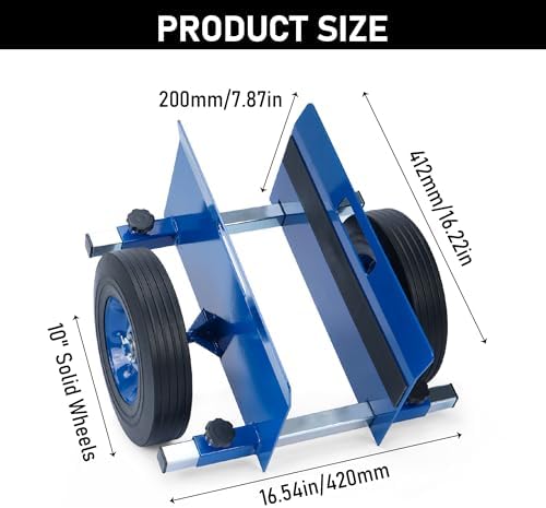 AIWFL Panel Dolly 1100LBS Door Dolly Cart with 10" Solid Wheels - Image 2