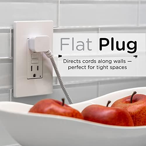 Cordinate 3-Outlet Extension Cord, 2 Prong, 15 Ft Cable with Flat Plug - Image 5