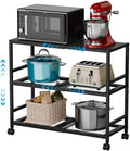 Expandable Metal Storage Shelves Rack with Wheels,3Tier Heavy Duty Shelving by Cottage+Charm