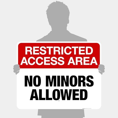 Restricted Access Area No Minors Allowed Sign, 24x30 Inches, Rust Free .063 Aluminum, Made in USA by Sigo Signs - Image 4