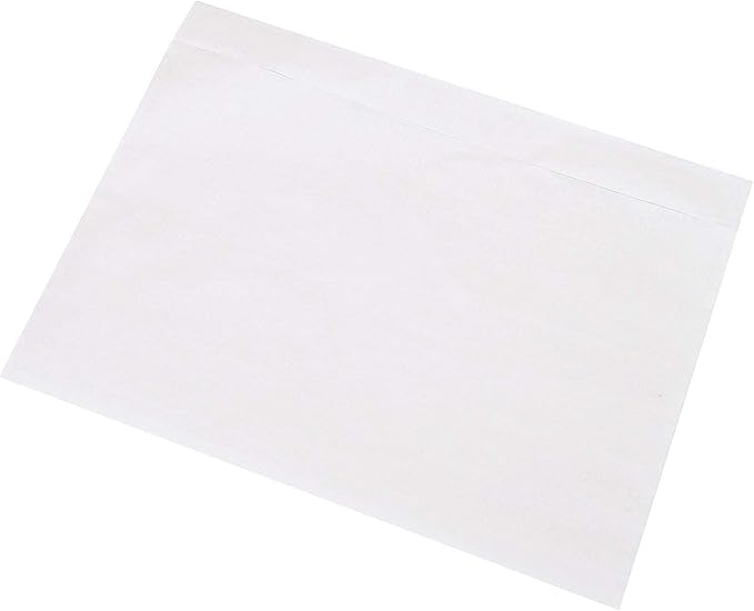 SJPACK 4000 7.5" x 5.5" Clear Adhesive Top Loading Packing List/Label Envelopes - Image 4