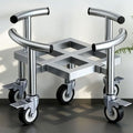 Heavy Duty Stainless Steel Rolling Cart with Locking Casters - Commercial Kitchen, Warehouse & Industrial Utility Stand for Storage & Organization by Unknown