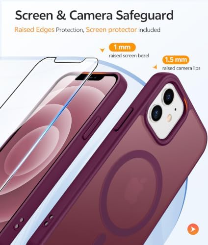 FNTCASE for iPhone 12 / 12 Pro Case, with Screen Protector, Fit for Magsafe - Image 4