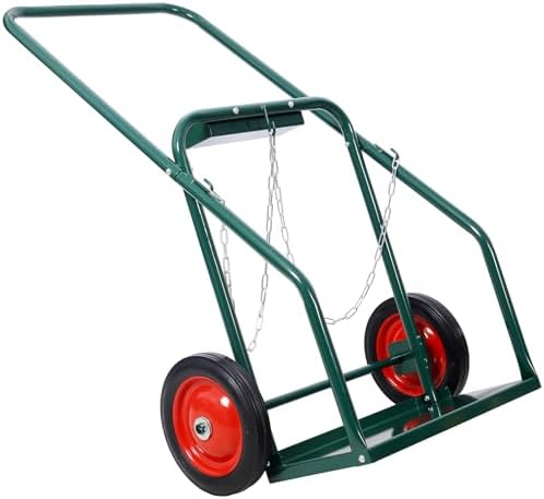 Deluxe Welding Cylinder Hand Truck with 10-Inch Solid Rubber Wheels, 440lbs Capacity Dual Welding Cylinder Cart, Large Dual Oxygen Tank Cart Dolly - Image 5