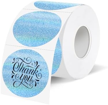 1.5 Inch Thermal Labels,Holographic Circle Direct Thermal Stickers,for Address Design DIY Logo Business(300 pcs/Blue dots) by Unknown