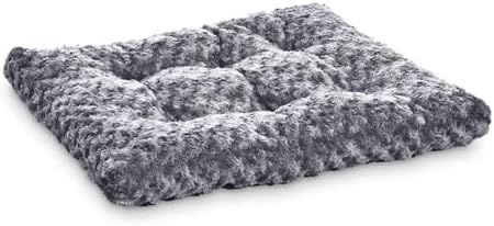 Amazon Basics Washable Cat and Dog Bed, Cozy Crate Pad for Large Dogs, Indoor, 40 x 27 x 3.5 inches, Gray by AmazonBasics