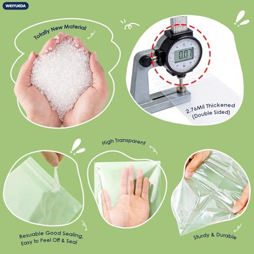9x12 IN Clear Self Sealing OPP Cellophane Bags, 50 Pcs, Large Plastic Bags for Gifts, Food Packaging, Clothing, Apparel & Garment Storage - Image 3