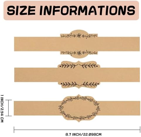 Brown Blank Kraft Soap Labels 120pcs (Decorated) - Image 2