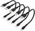 6 inch iPhone Charge Cable Short, 0.5ft 5Pack USB to Lightning Cord for Fast Charging Stations Compatible with Apple iPhone 12 11 Pro Max Xs 8 7 6 5 Plus, iPad Air/Mini by ULIFTUS