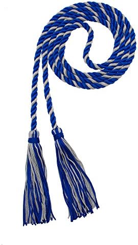 Tassel Depot Graduation Honor Cord - Royal/Gray - Every School Color Available - Made In Usa by TasselDepot