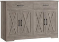 HOSTACK 47" W Kitchen Sideboard Buffet Cabinet with Storage Drawers, Grey by HOSTACK