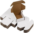 4x4x2 Inches Shipping Boxes Pack of 25, White Corrugated Cardboard Boxes for Small Bussiness by Sodissa