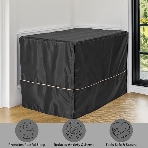 MidWest Homes for Pets Intermediate Double Door iCrate Starter Kit, 36-inch Dog Crate Bundle for Medium to Large Breeds, Includes Cage, Pet Bed, 2 Bowls and Privacy Cover - Image 7