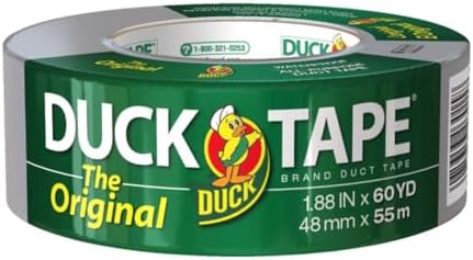 The Original Duck Tape Brand Duct Tape, 1.88 Inch x 60 Yard, Silver, 1 Roll by DuckBrand