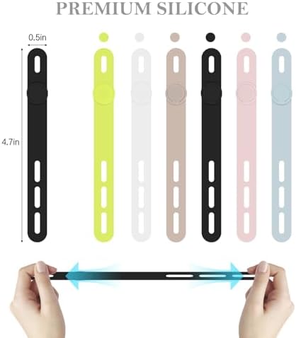 Donruby 30Pcs Silicone Cable Ties, Reusable Cord Organizer Straps, 6 Colors - Image 2