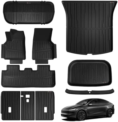 TripleAliners 10PCS Floor Mats Full Set for 2025 2026 Tesla Model Y Juniper by TripleAliners