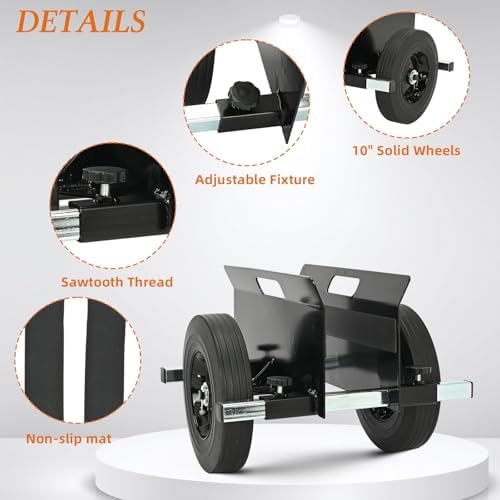AIWFL Panel Dolly Heavy Duty 1100LBS Door Dolly Cart with 10" Solid Wheels - Image 4