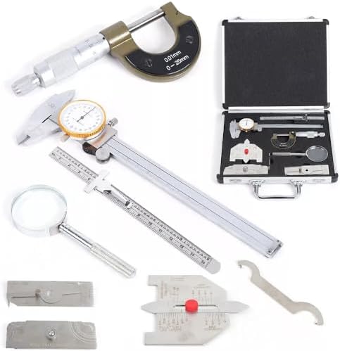 Welding Gauge Inspection Kit,Welder Inspection Tool Set w/7 Tools & Box,Measure Gauge Tool for Automobile Repair, Plant Equipment - Image 2