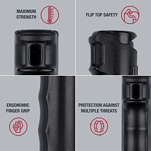 SABRE Ruger Pepper Gel, 25 Bursts, 12-Foot (4-Meters) Range, Gel Is Safer, Contains UV Marking Dye, Finger Grip, Key Ring, Fast Flip Top Safety, 0.54 fl oz - Image 2